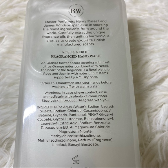 Russell & Windsor Rose Neroli Scented Hand Wash - Picture 5 of 6